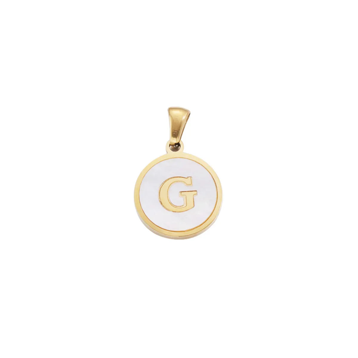 1 Piece Stainless Steel Gold Plated Letter Pendant