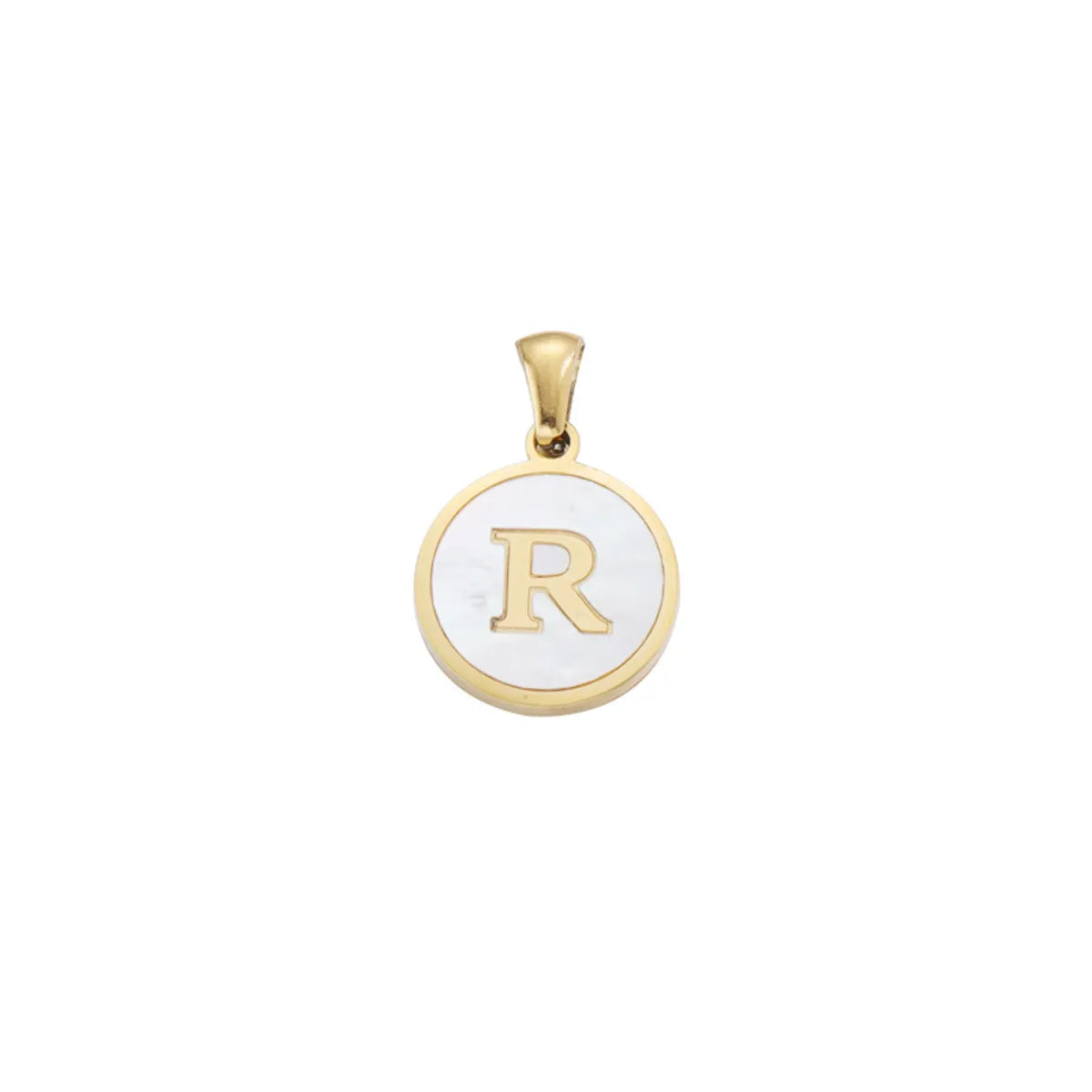 1 Piece Stainless Steel Gold Plated Letter Pendant