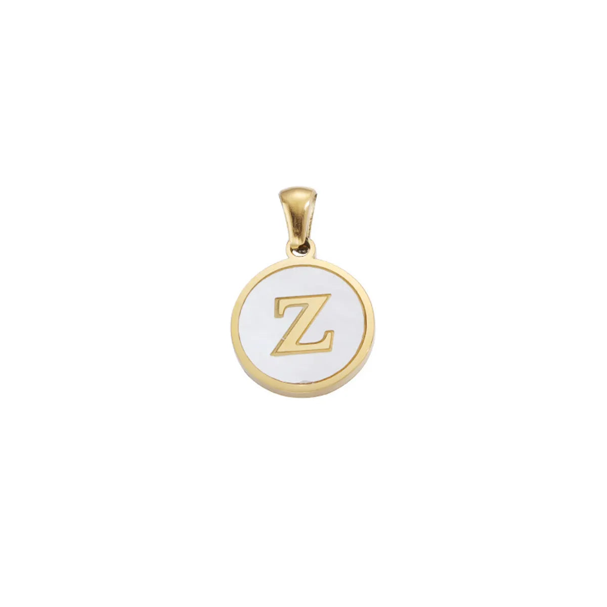 1 Piece Stainless Steel Gold Plated Letter Pendant