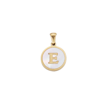 1 Piece Stainless Steel Gold Plated Letter Pendant