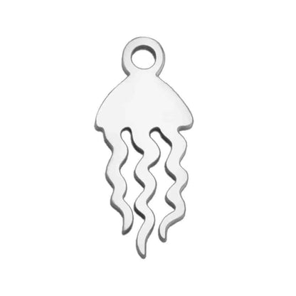 1 Piece Stainless Steel Leaf Flower Polished Pendant