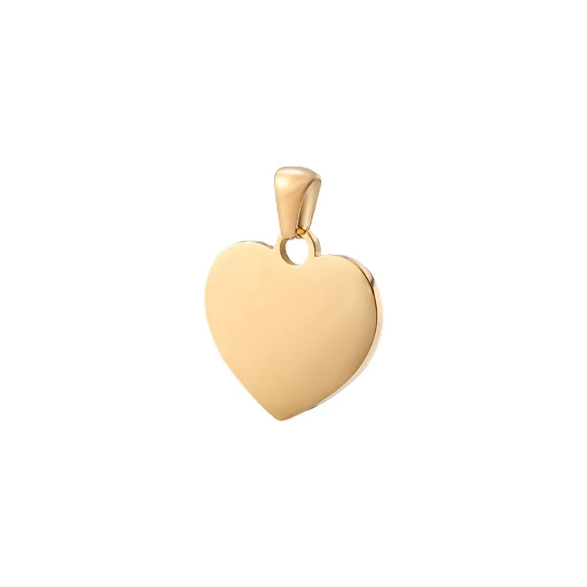 1 Piece Stainless Steel None 18K Gold Plated Rose Gold Plated Heart Shape Pendant