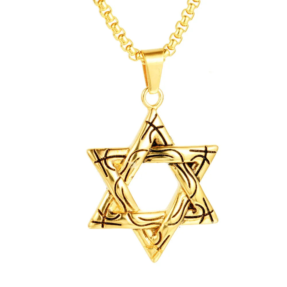 1 Piece Stainless Steel Star Polished Pendant Chain