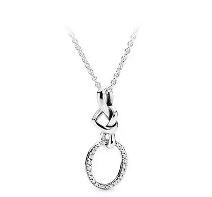 Sterling Silver Round Star Heart Shape Pendant Necklace