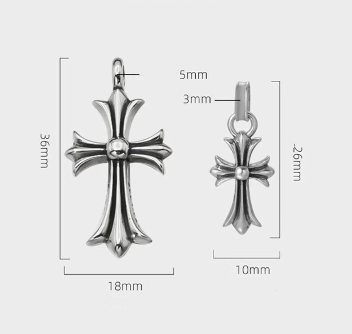 1 Piece Sterling Silver Cross Pendant