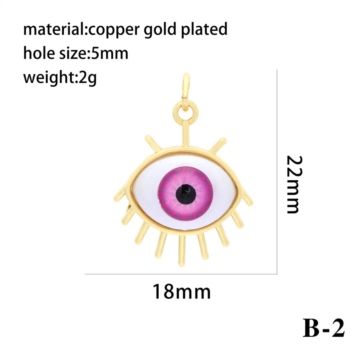 1 Piece Streetwear Eye Copper Plating Inlay Jewelry Accessories