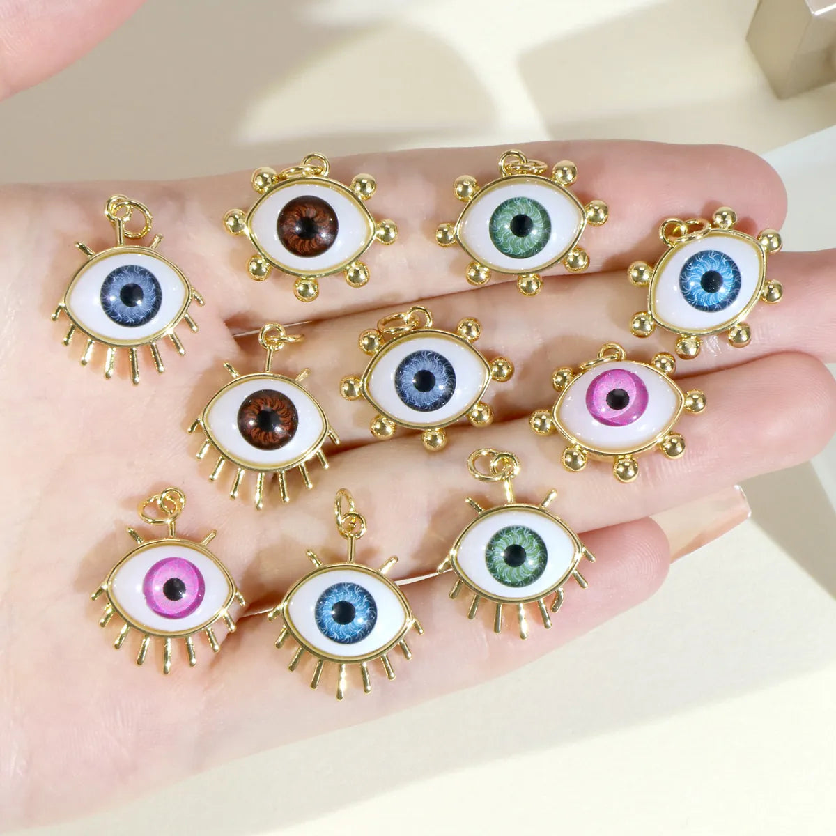 1 Piece Streetwear Eye Copper Plating Inlay Jewelry Accessories