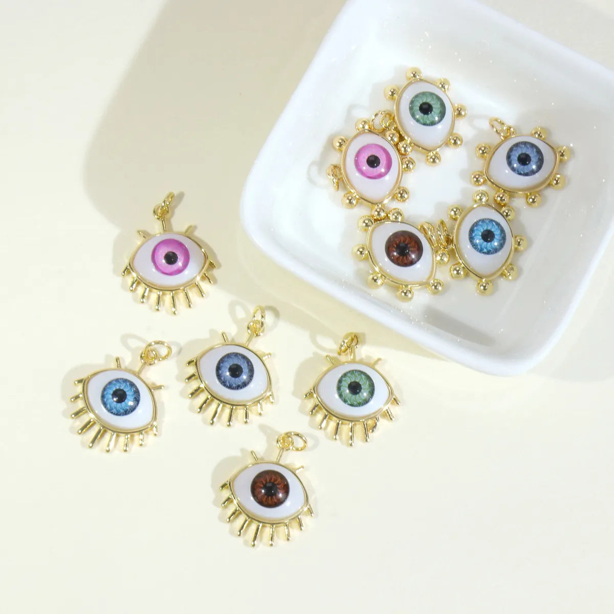 1 Piece Streetwear Eye Copper Plating Inlay Jewelry Accessories