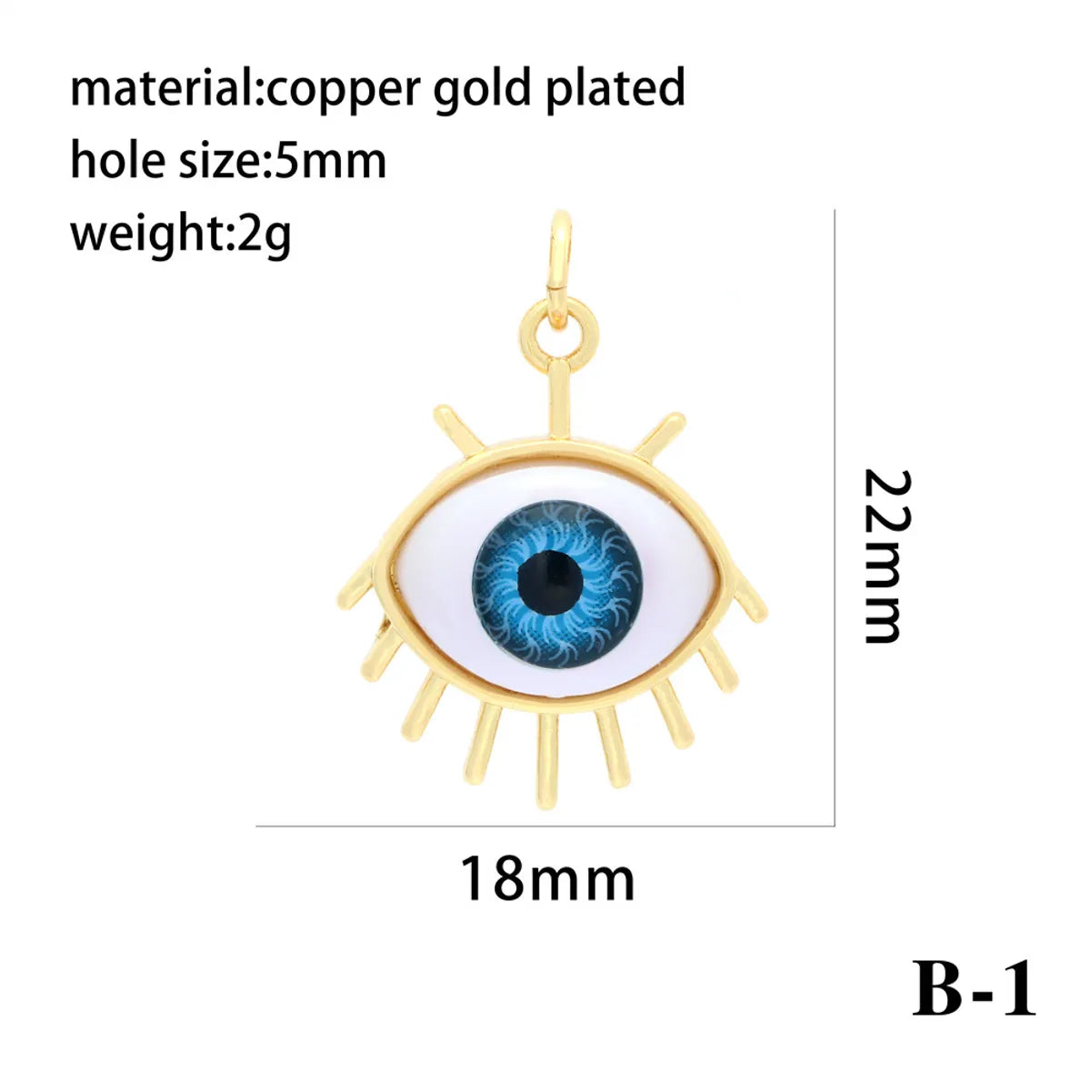 1 Piece Streetwear Eye Copper Plating Inlay Jewelry Accessories