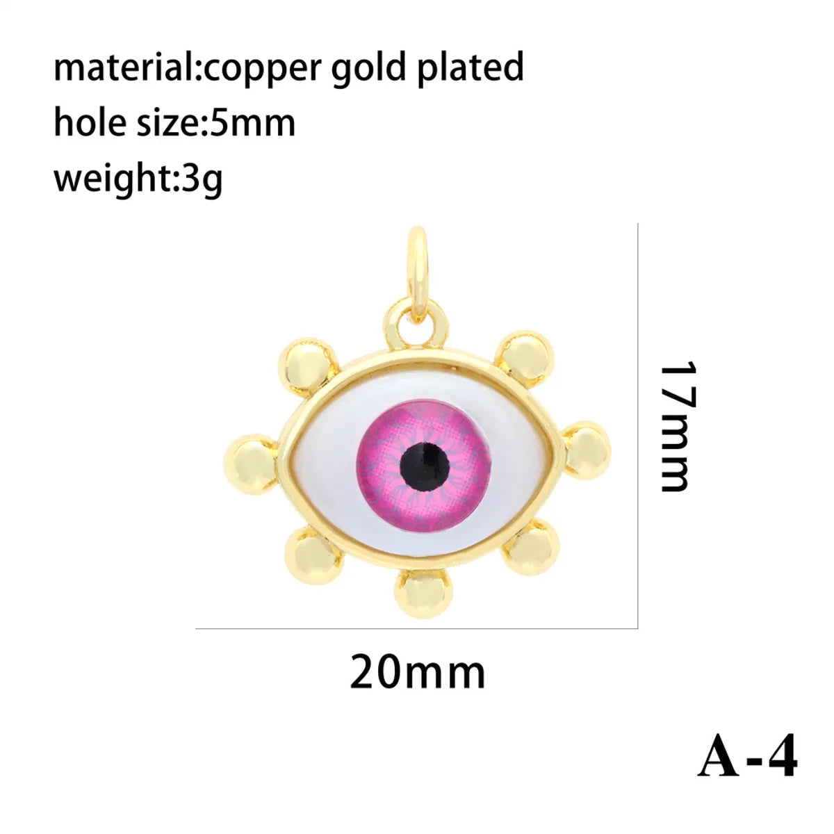 1 Piece Streetwear Eye Copper Plating Inlay Jewelry Accessories