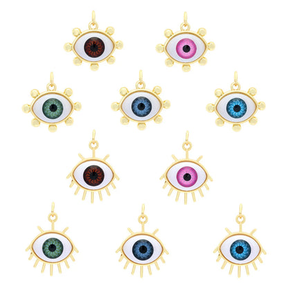 1 Piece Streetwear Eye Copper Plating Inlay Jewelry Accessories