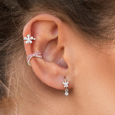 1 Piece Streetwear Geometric Plating Sterling Silver Ear Cuffs