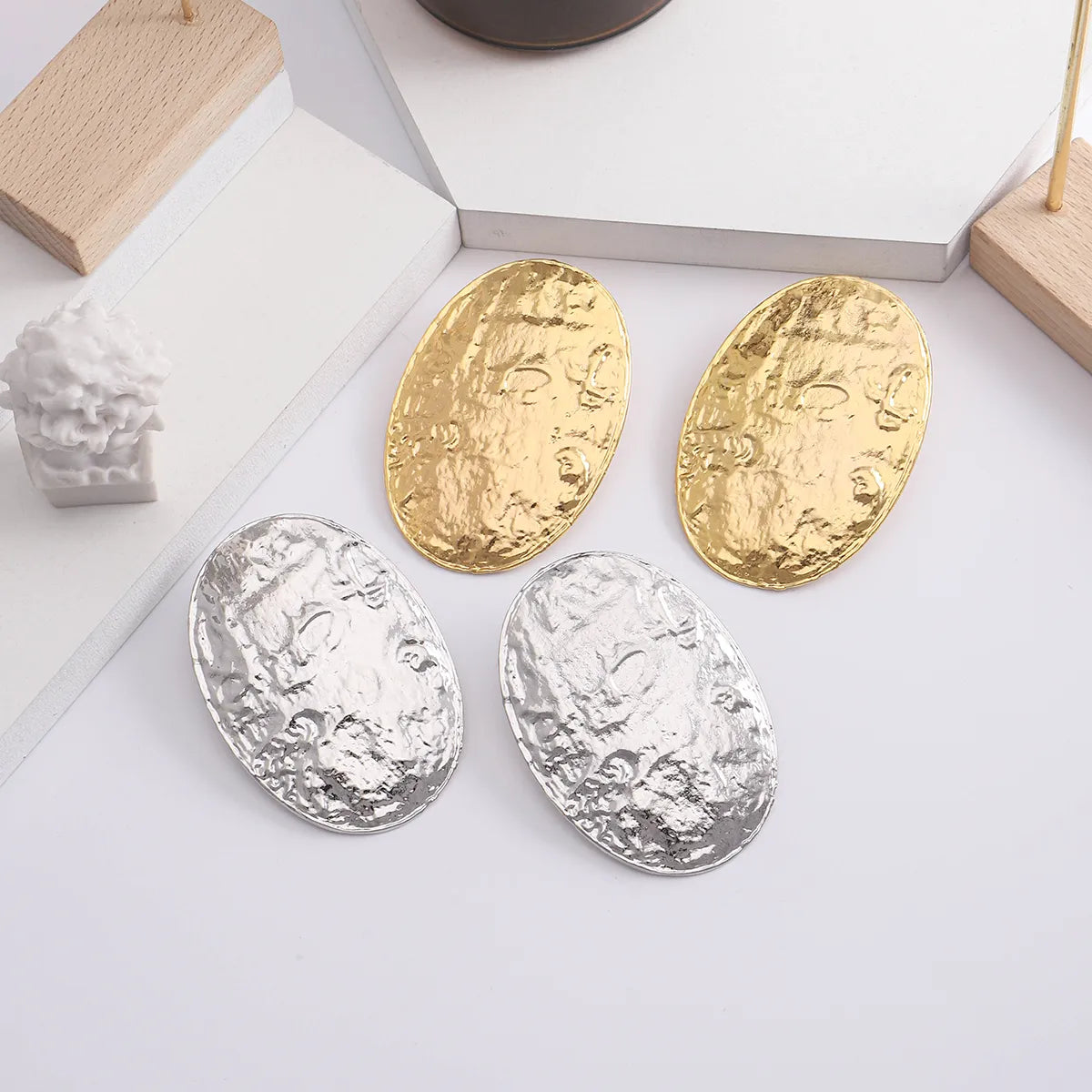 1 Piece Streetwear Oval Plating Alloy Gold Plated Silver Plated Ear Studs