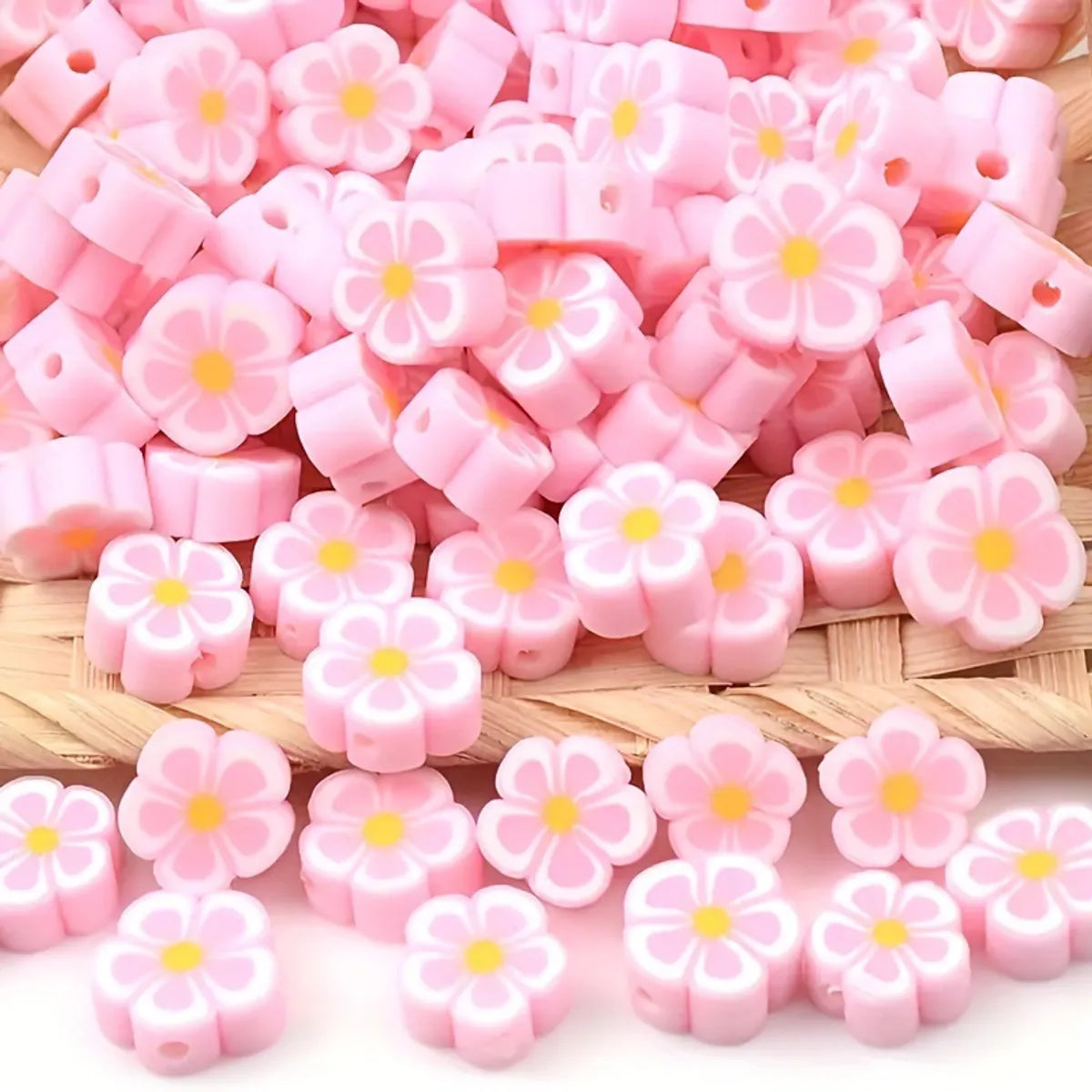 1 Piece Soft Clay Flower Beads