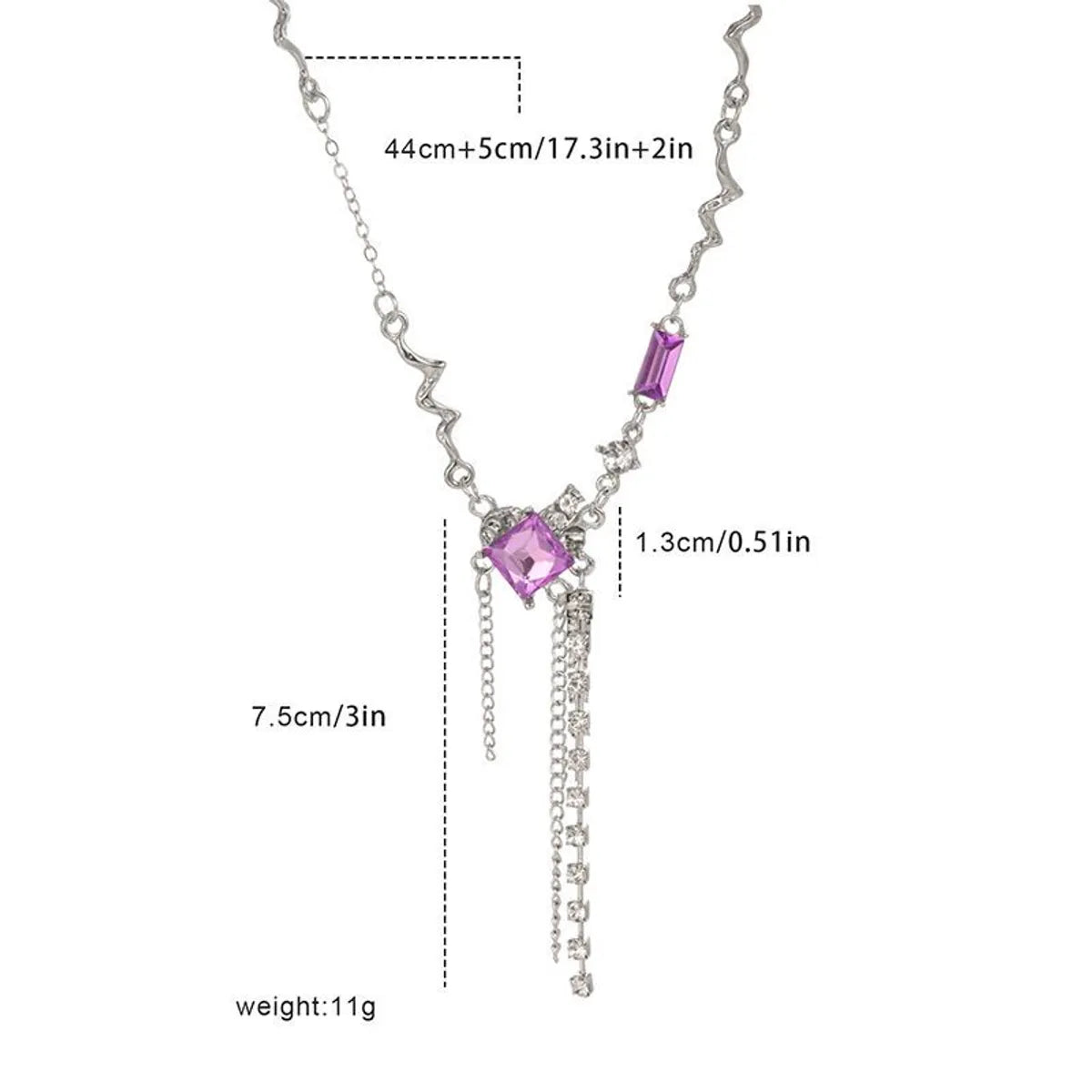 1 Piece Sweet Heart Shape Alloy Inlay Zircon Women's Necklace