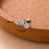 1 Piece Ear Cartilage Rings & Studs Sweet Moon Copper Plating Inlay Zircon