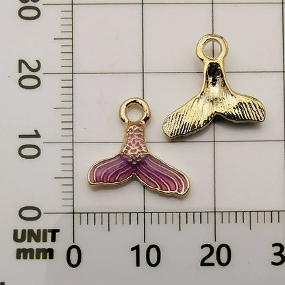 1 Piece Sweet  Shell Fish Tail Alloy Enamel Pendant Jewelry Accessories