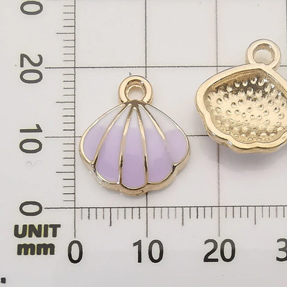 1 Piece Sweet  Shell Fish Tail Alloy Enamel Pendant Jewelry Accessories