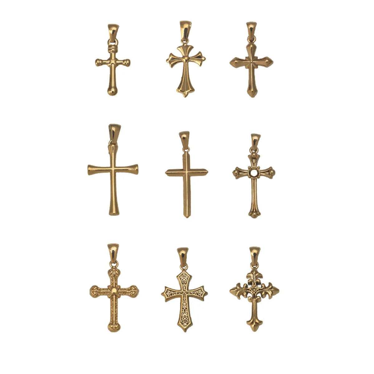 1 Piece Titanium Steel Cross Pendant