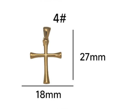 1 Piece Titanium Steel Cross Pendant