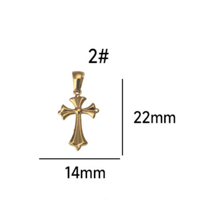 1 Piece Titanium Steel Cross Pendant