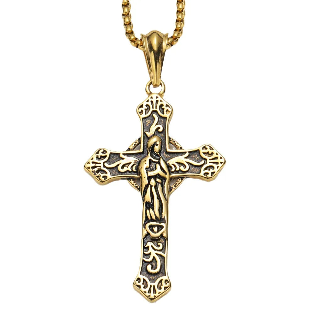 1 Piece Titanium Steel Cross Pendant