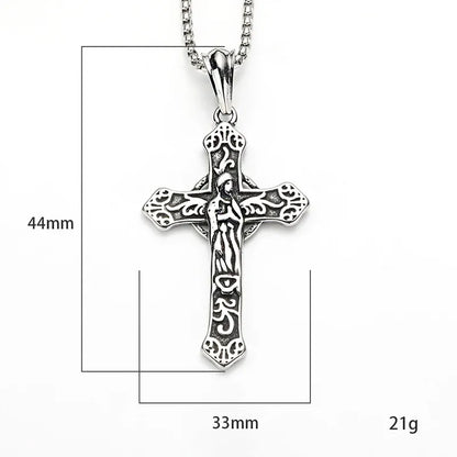 1 Piece Titanium Steel Cross Pendant