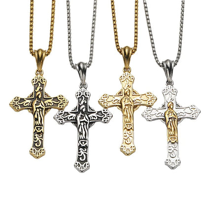 1 Piece Titanium Steel Cross Pendant