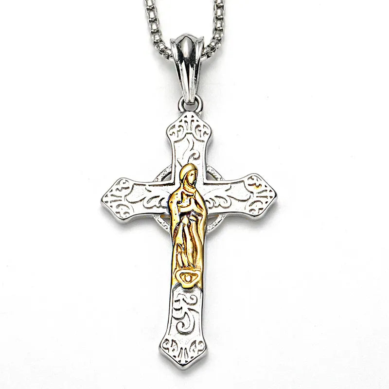 1 Piece Titanium Steel Cross Pendant