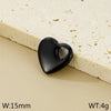 1 Piece Titanium Steel 18K Gold Plated Heart Shape Polished Pendant