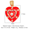 1 Piece Titanium Steel Heart Shape Pendant