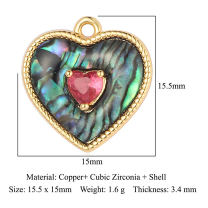 1 Piece Titanium Steel Heart Shape Pendant