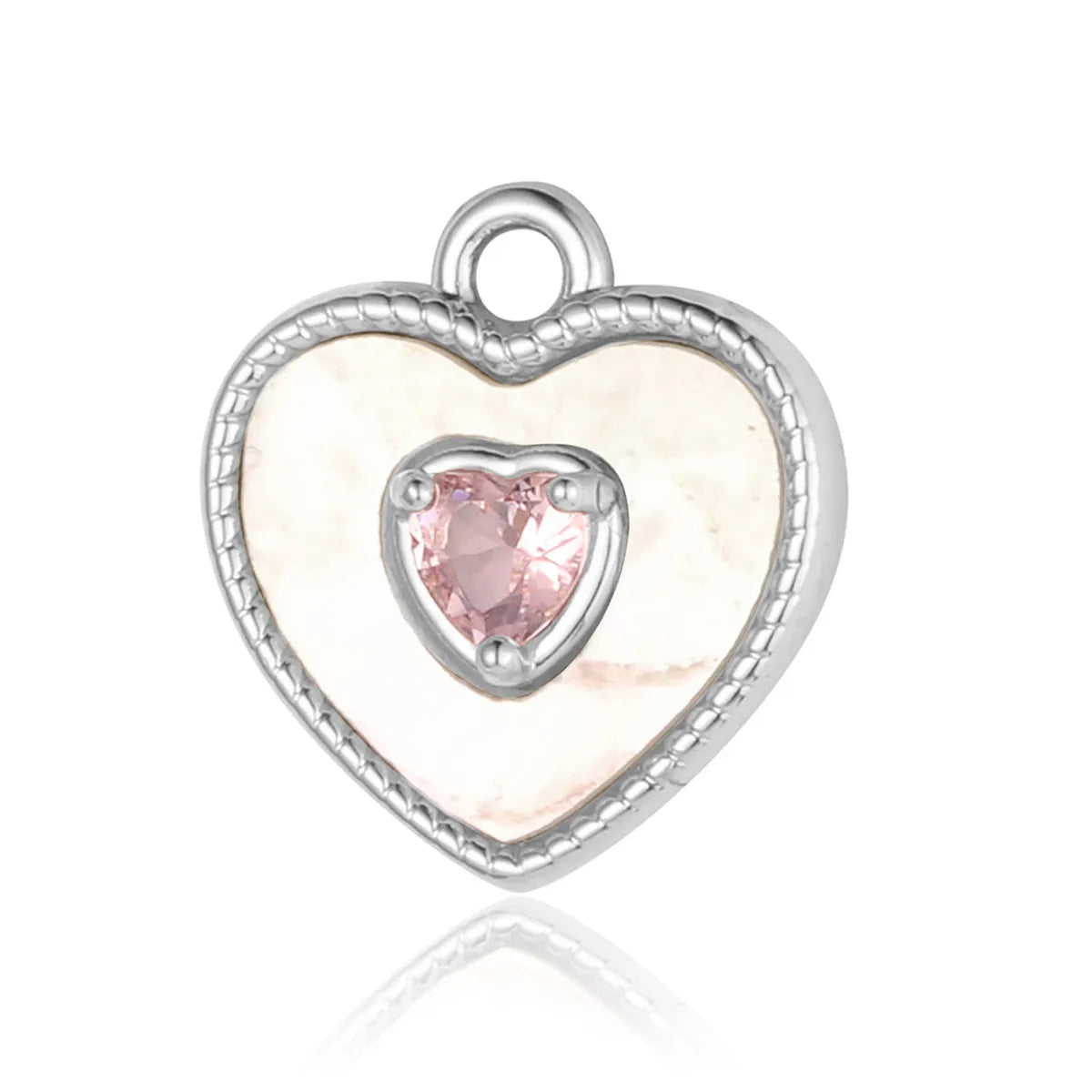 1 Piece Titanium Steel Heart Shape Pendant