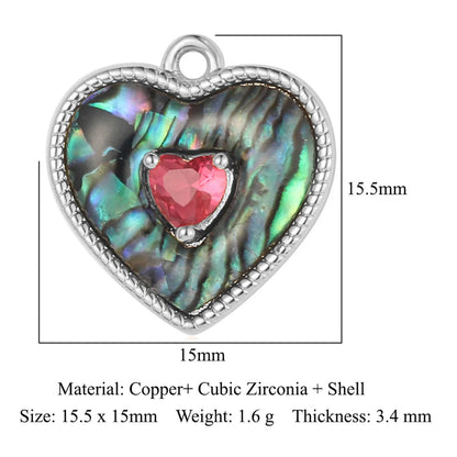 1 Piece Titanium Steel Heart Shape Pendant