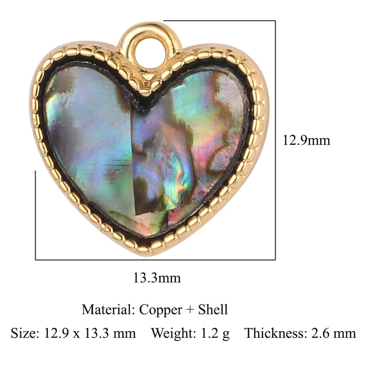 1 Piece Titanium Steel Heart Shape Pendant