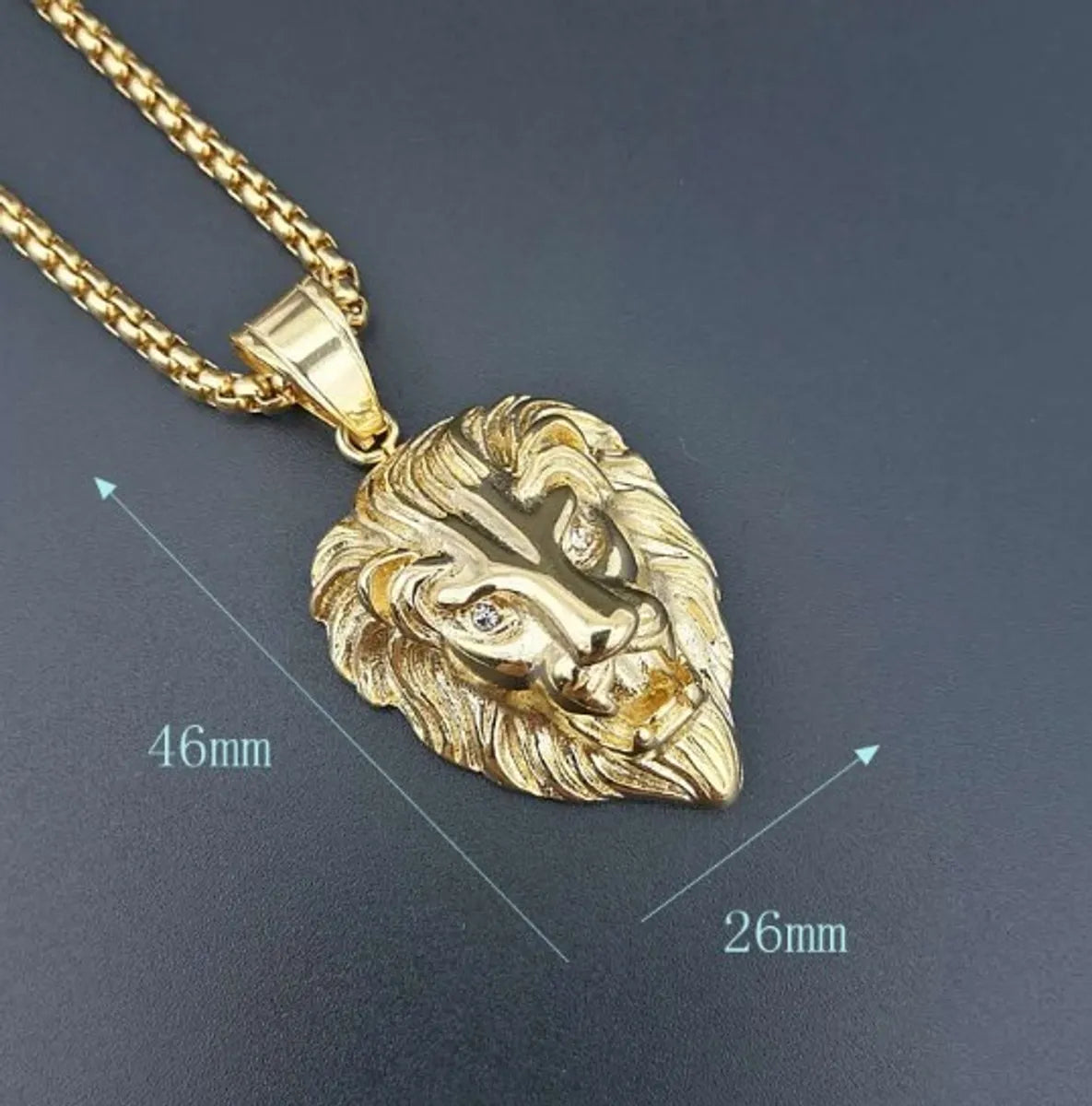 1 Piece Titanium Steel Lion Pendant