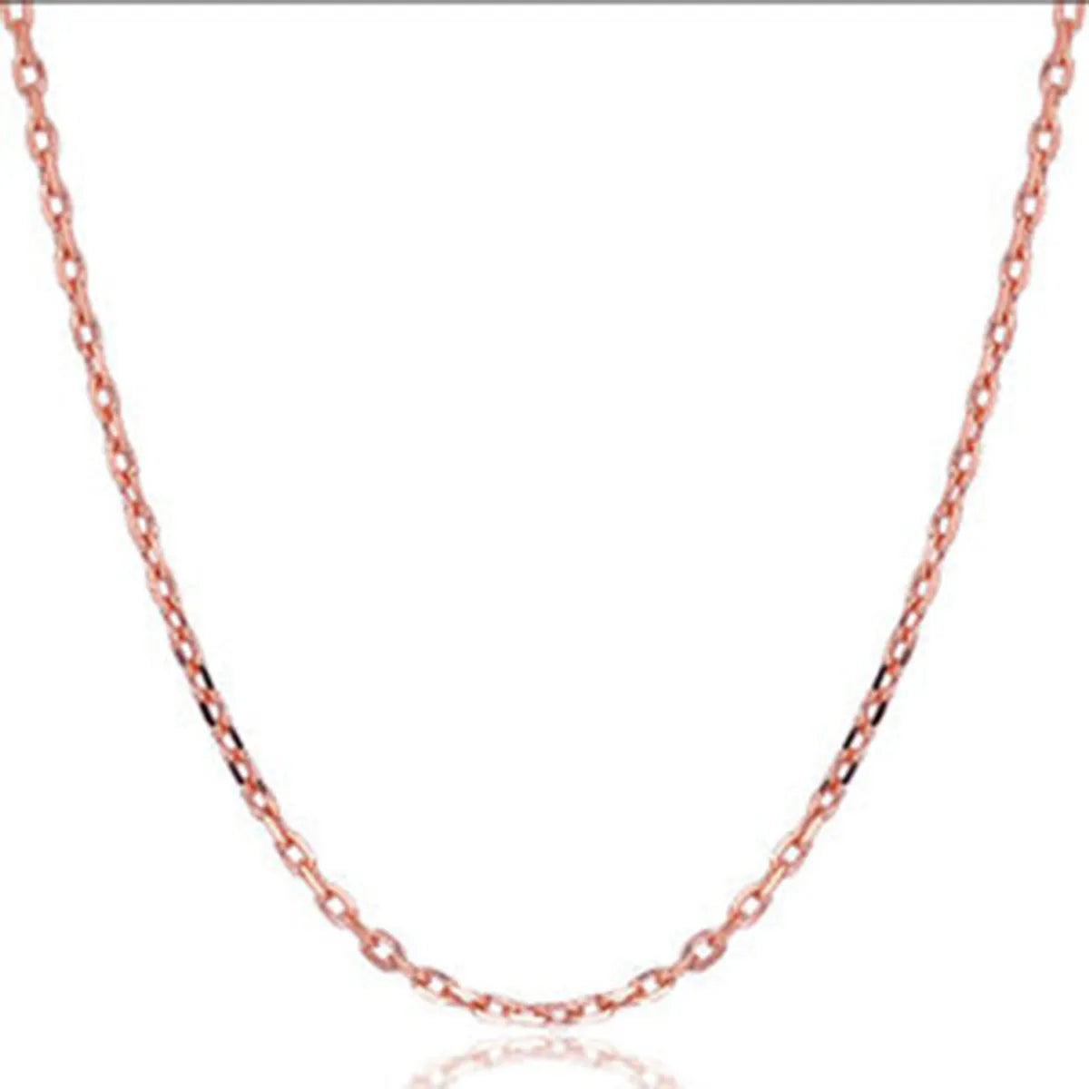 1 Piece Titanium Steel Rhinestones Solid Color Pendant Chain