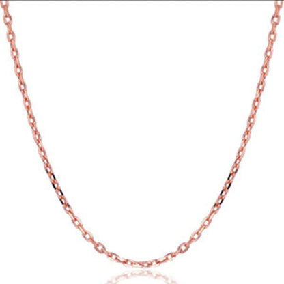 1 Piece Titanium Steel Rhinestones Solid Color Pendant Chain