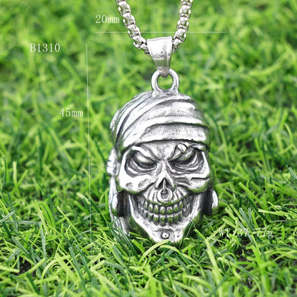 1 Piece 304 Stainless Steel Skull Pendant