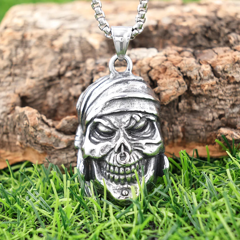 1 Piece 304 Stainless Steel Skull Pendant