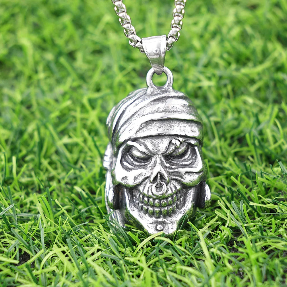 1 Piece 304 Stainless Steel Skull Pendant