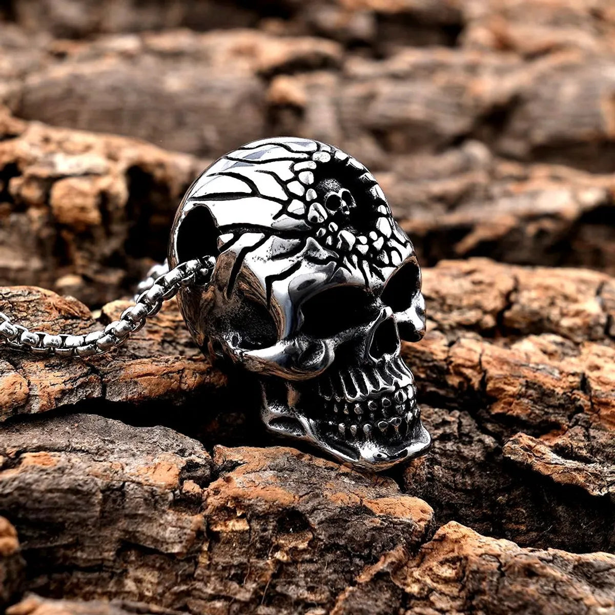 1 Piece 304 Stainless Steel Skull Pendant