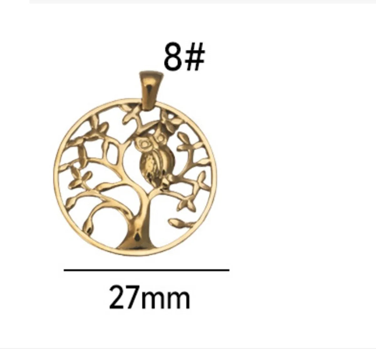 1 Piece Titanium Steel Sun Devil'S Eye Life Tree Pendant