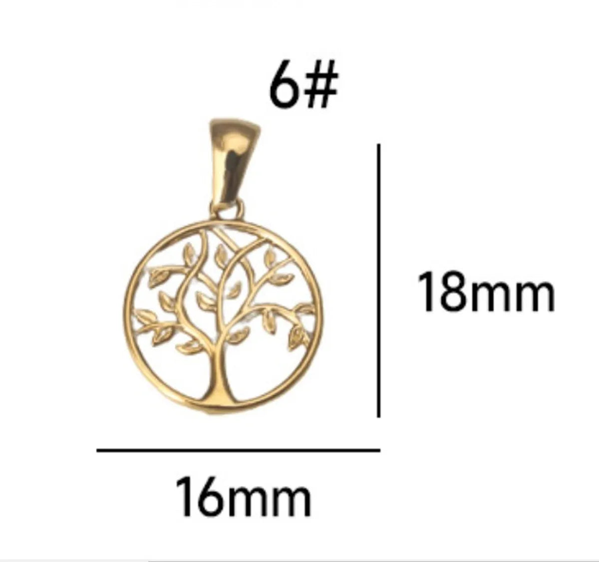 1 Piece Titanium Steel Sun Devil'S Eye Life Tree Pendant