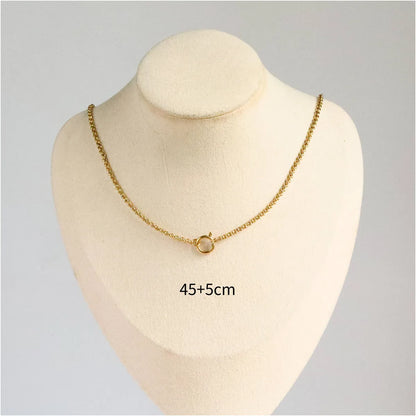 1 Piece 304 Stainless Steel Titanium Steel Zircon Gold Plated Heart Shape Butterfly Pendant Chain