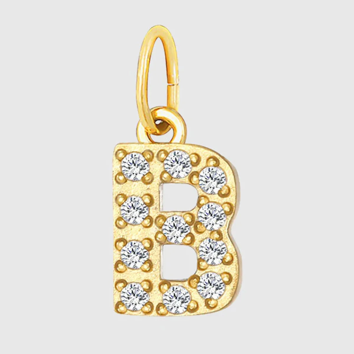 1 Piece Titanium Steel Zircon Letter Pendant