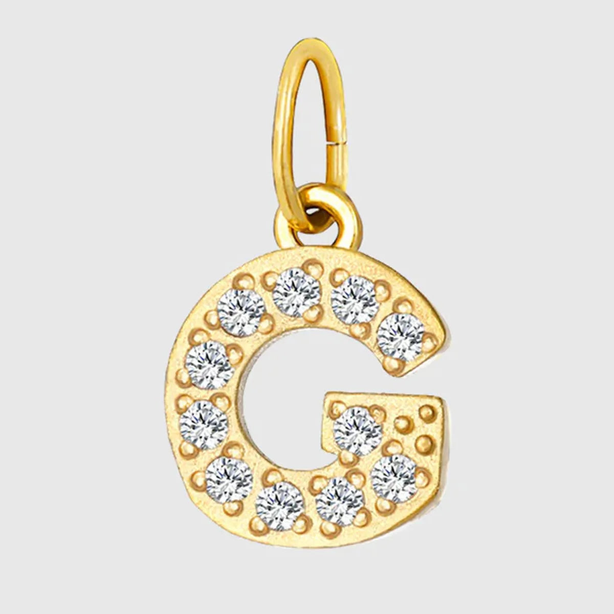 1 Piece Titanium Steel Zircon Letter Pendant