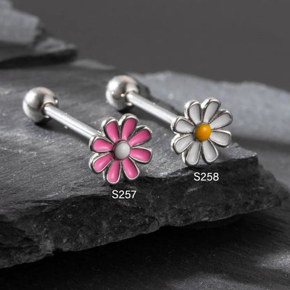 1 Piece Tongue Rings Simple Style Classic Style Flower 316 Stainless Steel  Flowers Tongue Rings