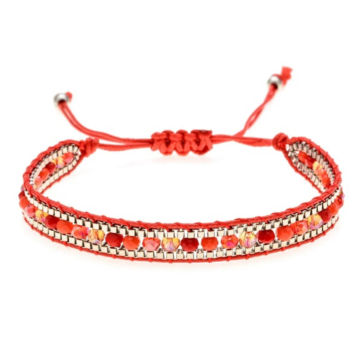 1 Piece Vacation Color Block Artificial Crystal Alloy Rope Unisex Bracelets