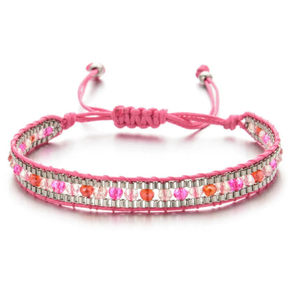 1 Piece Vacation Color Block Artificial Crystal Alloy Rope Unisex Bracelets